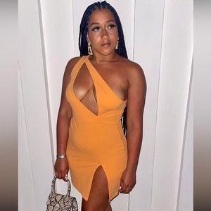 PrettyLittleThing Orange Mini Dress